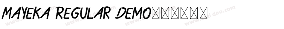 Mayeka Regular Demo字体转换